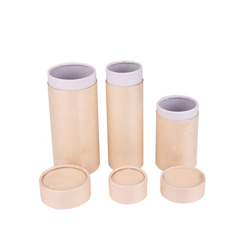 Manufacturer cylinder kraft paper cardboard tube packaging for face cream jar