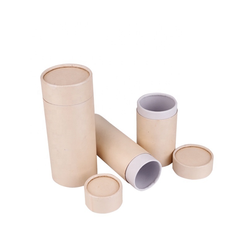 Manufacturer cylinder kraft paper cardboard tube packaging for face cream jar