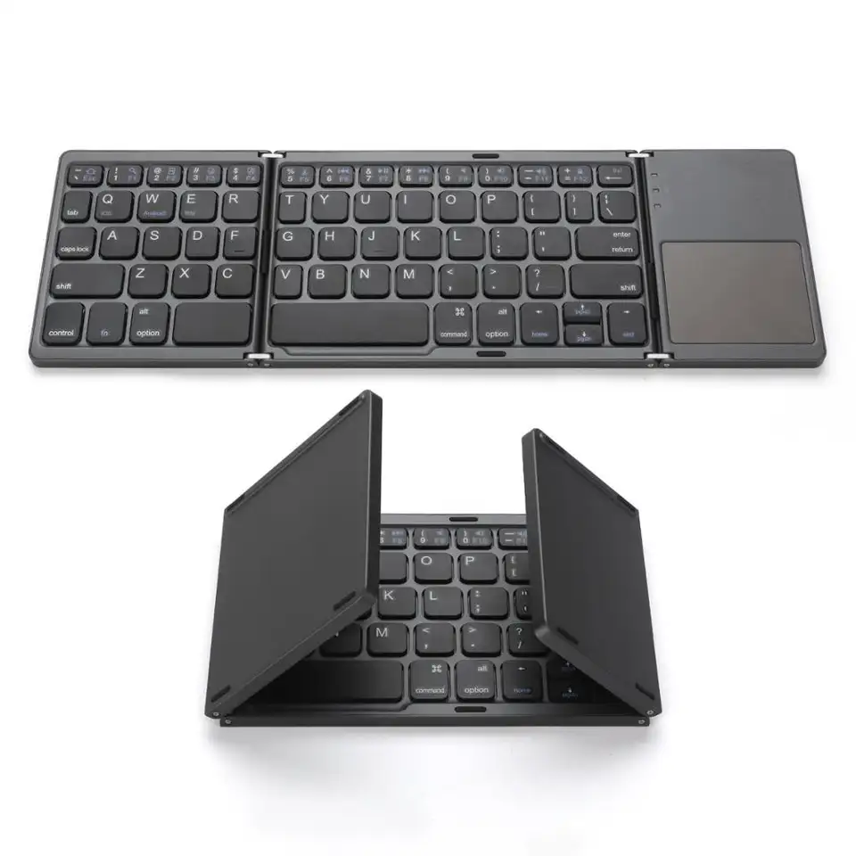 Custom portable slim folding foldable mini wireless bluetooth keyboard for mobile phone