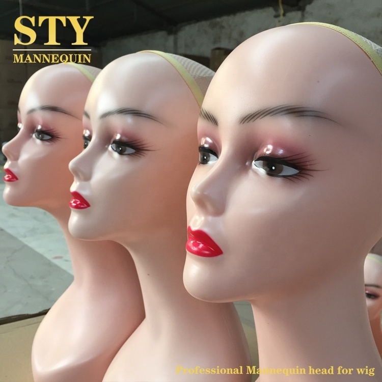 Wholesale Cheap Female Makeup Jewelry Display Wig Mannequin Heads For Wigs Customize Logo