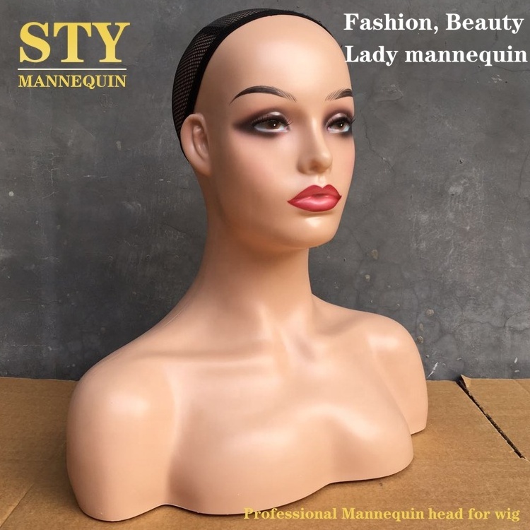 mannequin head with bust female mannequin head with shoulders mannequin to display wigs with human face