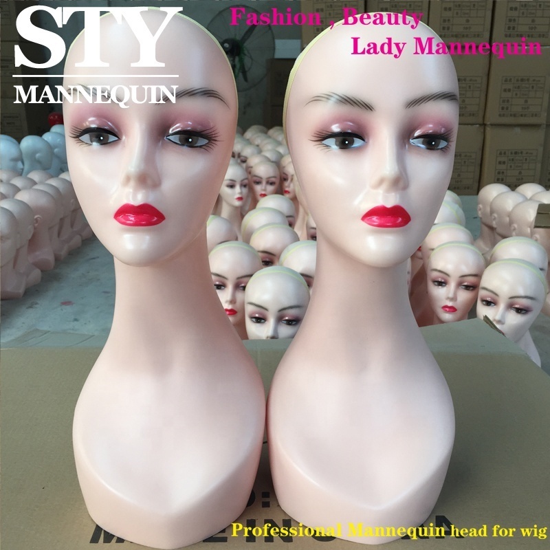 Wholesale Cheap Female Makeup Jewelry Display Wig Mannequin Heads For Wigs Customize Logo