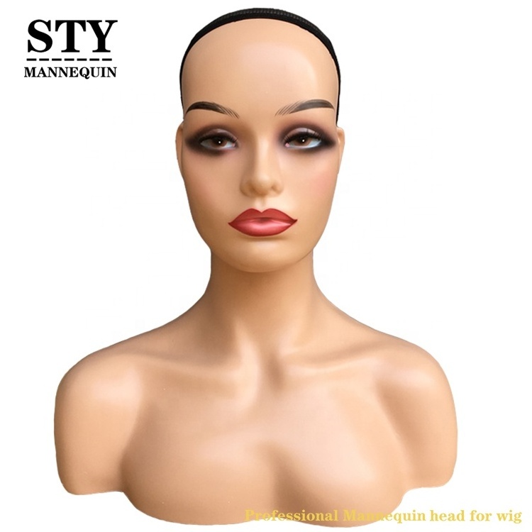 mannequin head with bust female mannequin head with shoulders mannequin to display wigs with human face