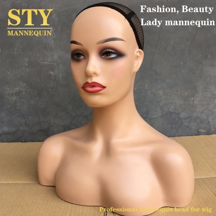 mannequin head with bust female mannequin head with shoulders mannequin to display wigs with human face