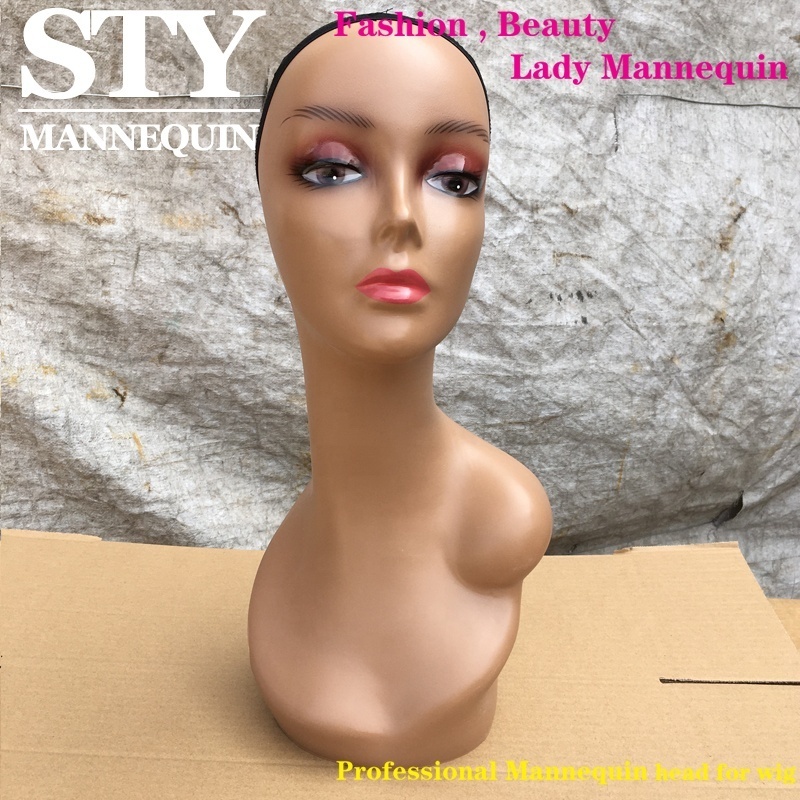 mannequin with shoulder for wig display afro hair mannequin styrofoam head mannequin