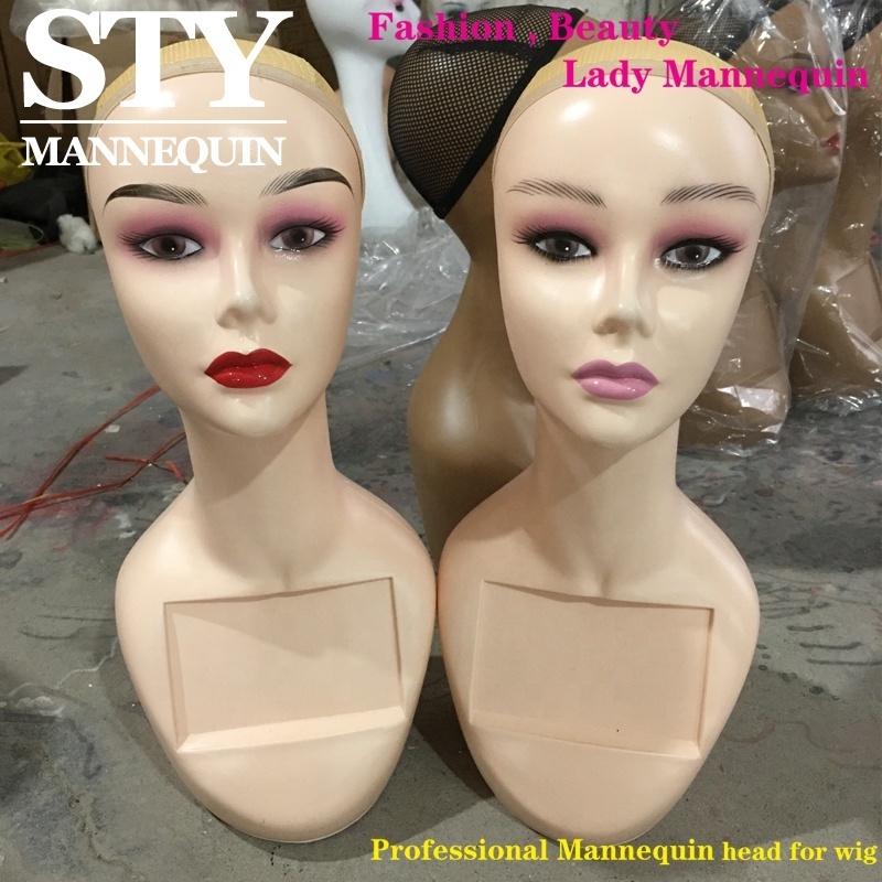 mannequin head brown skin female realistic makeup mannequin head afro mannequin head human hair