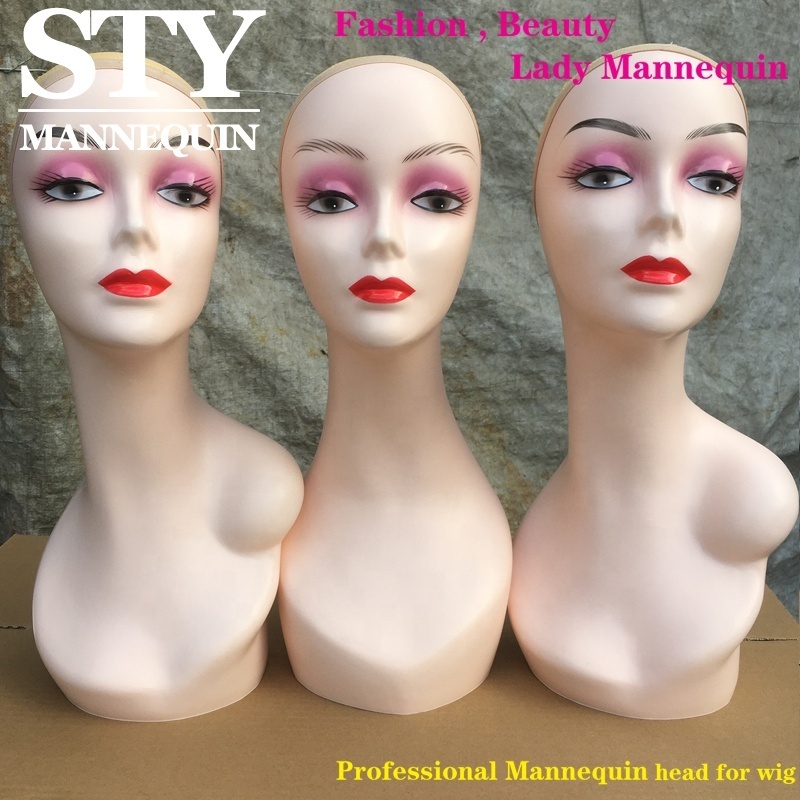 Wholesale Cheap Female Makeup Jewelry Display Wig Mannequin Heads For Wigs Customize Logo