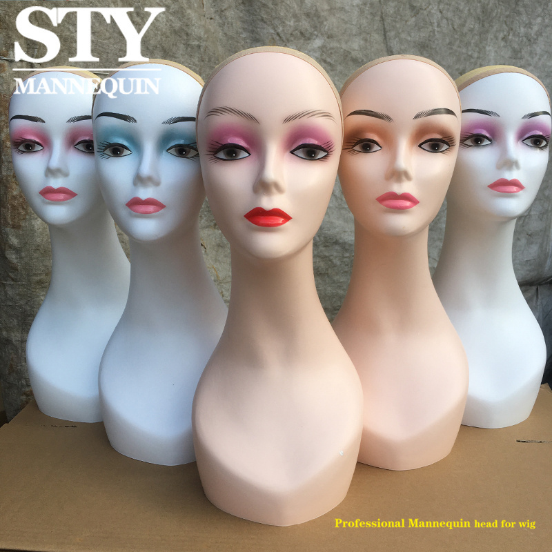 Wholesale Cheap Female Makeup Jewelry Display Wig Mannequin Heads For Wigs Customize Logo