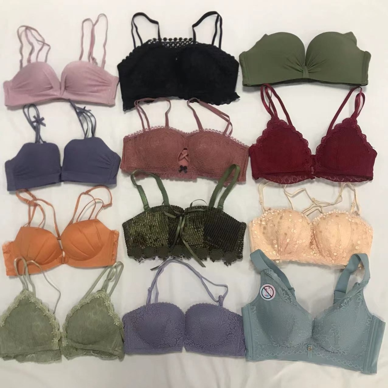 Wholesale Women Lady Sexy Bras And Plus-siz Underwear Panty Lace Cute Young Beautiful Girls Push Up Bra & Brief Panties Sets-P