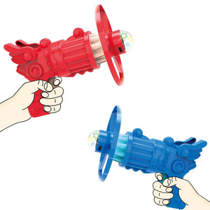 Flying Saucer Gun With Light Flying Sky Flash Top Dragonfly Flying Disk Shooter Children's Outdoor Toy Guns