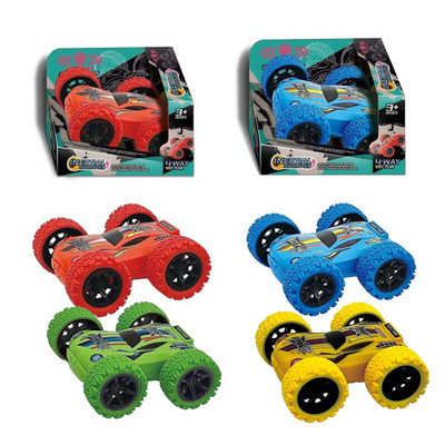 360 Degree Stunt Flip Car Drift Friction Power Truck Toy Double Sided Flip Rotating Stunt Toy Car