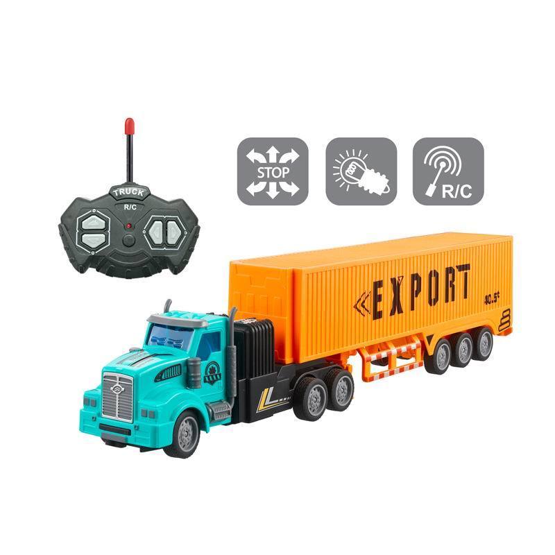 1:48 Scale RC Container Truck Toys 2023 New Design 12 Wheels Long Big RC Car Toy for Boys