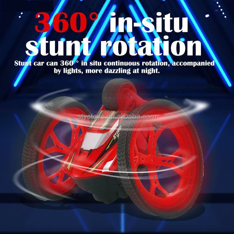 2.4ghz Big Wheels Stunt Car Rotating 360 Degree Stunt Dancing Car Toys With Light