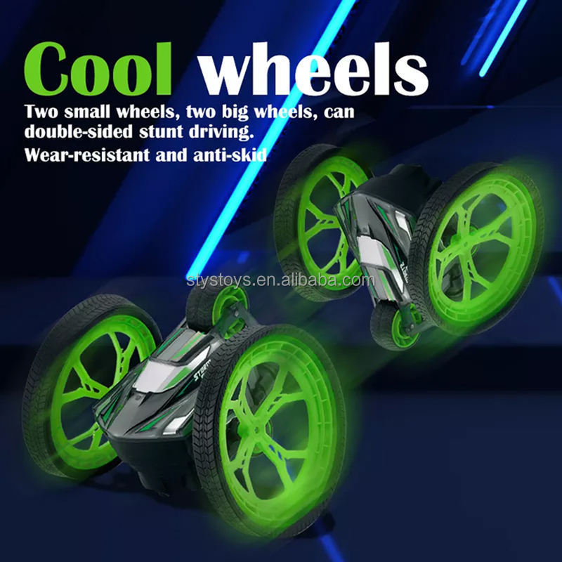 2.4ghz Big Wheels Stunt Car Rotating 360 Degree Stunt Dancing Car Toys With Light