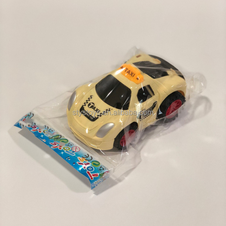 One Dollar Gift Q Version Mini Cartoon Friction Car Push and Go Police Car Wholesale