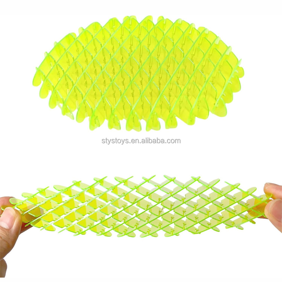 Promotional Toys Tik Tok 3D Elastic Mesh Telescopic Fidget Worm Squish Novelty Toddler Toy For Kids