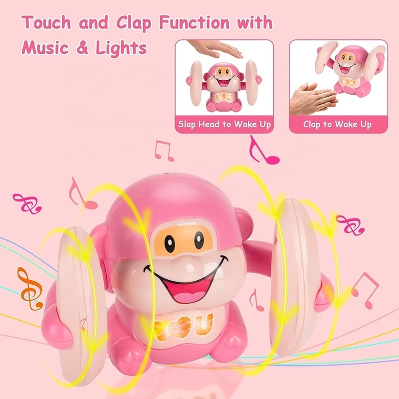 Crawling Monkey Baby Toys Interactive Dancing Walking Monkey Toy with Light & Music