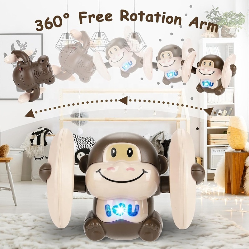 Crawling Monkey Baby Toys Interactive Dancing Walking Monkey Toy with Light & Music