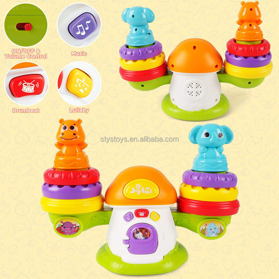 Baby Favorite Ring Stacking Toy Stack & Balance Teeter Totter Musical Balance Game Jugetes Para Ninos