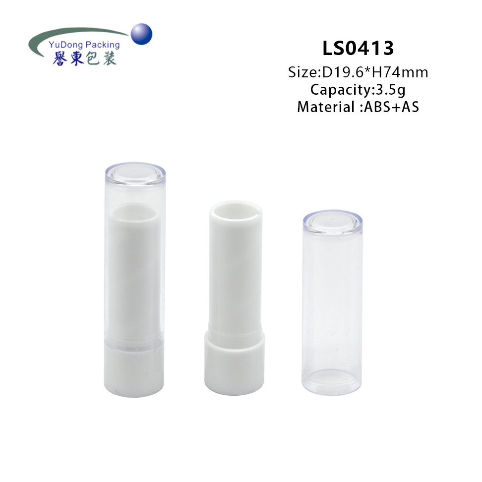 Batch cheap plastic round custom lipstick containers empty chapstick tubes lip balm tube