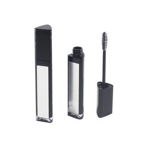 Private Label 5ml Triangle Eyebrow Mascara Bottle with Mirror Matte Black Empty Mascara Tube With Brush