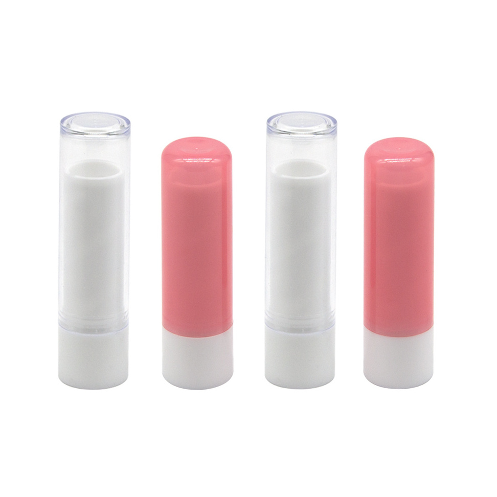 Batch cheap plastic round custom lipstick containers empty chapstick tubes lip balm tube