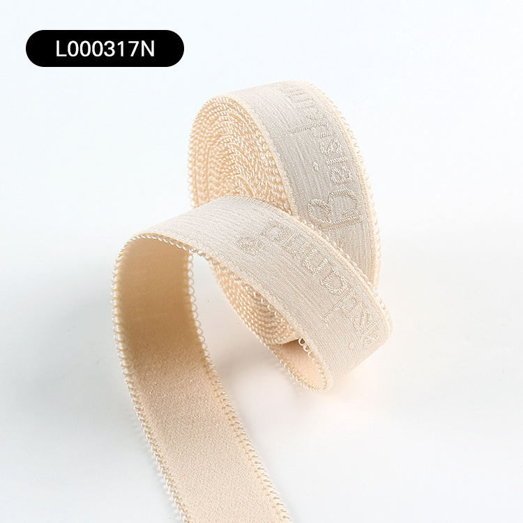 Custom Your Own Brand Picot Elastic Webbing Jacquard Elastic For Bra Strap