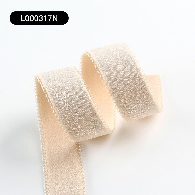 Custom Your Own Brand Picot Elastic Webbing Jacquard Elastic For Bra Strap