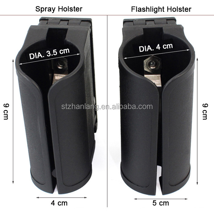 Plastic Steel Quick-draw Spray Holster 360 Degrees Rotatable Tactical Spray Holder Flashlight Holster Pouch