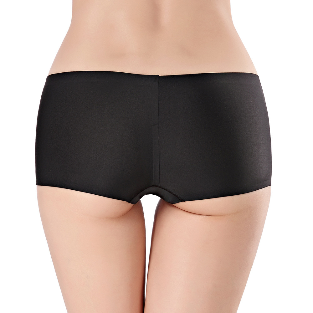 Wholesale US Size XS-L Ladies High Elasticity Seamless Ice Silk Solid Shorts Boxer Short Yoga Pants Women's Shorts