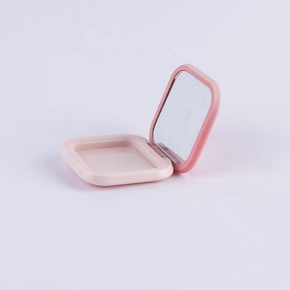 5g Magnetic Square Compact Case Powder Plastic Cosmetic Container Solid Balm Box Empty Square Blush Compact Mirror