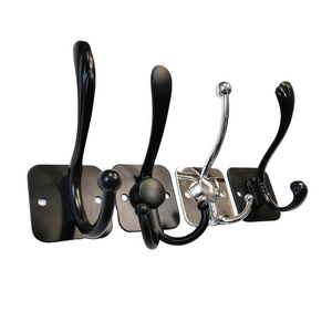 Hot Selling Double Hooks Stainless Steel Coat Hooks Wall Mounted Aluminium Alloy Hook