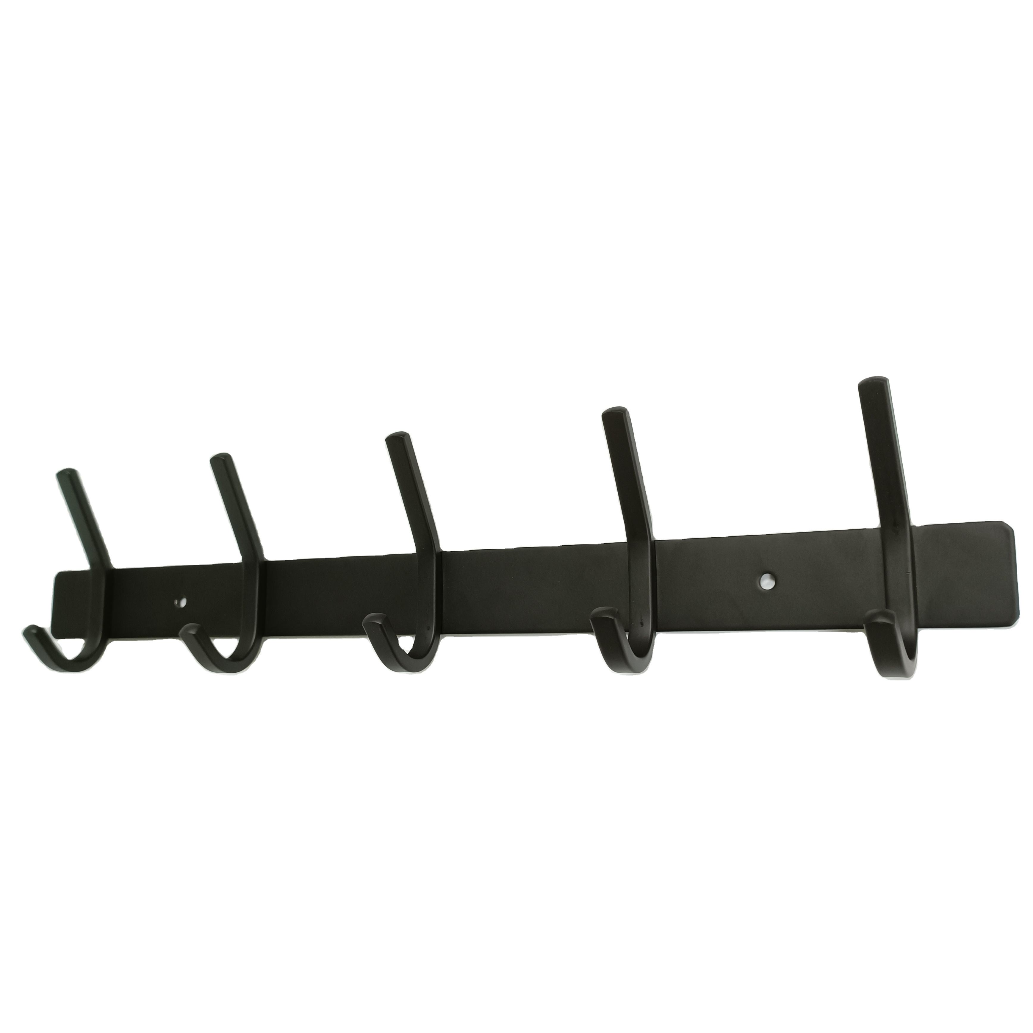 Heavy Duty Metal 5 Coat Hooks Rack Hook Rail Wall Coat Rack with Hooks for Clothes Entryway