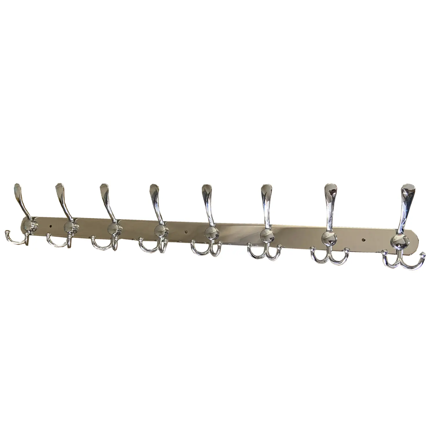 Wall Mounted Coat Rack - 8 Tri Hooks  Heavy Duty Coat Hanger Rail for Hanging Coats Hats Clothing Clothes