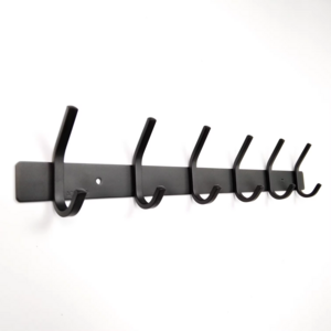 Black Stainless Steel Wall Hooks 6 Hooks Coat Hook