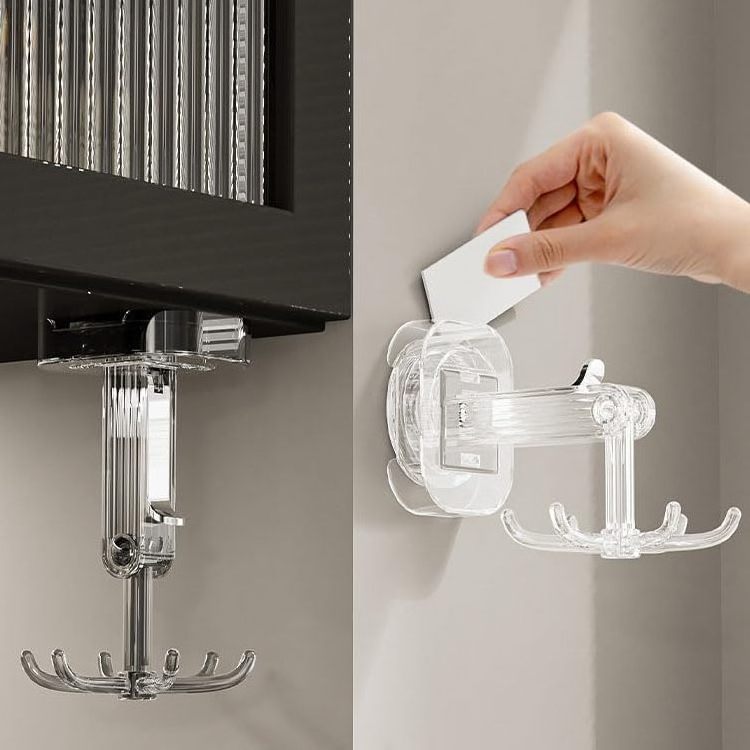 Wholesale Rotating Folding Hook 360 Degree Plastic Storage Hook For Kitchen And Bathroom