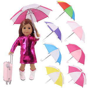 IN STOCK 18 inch 8 color cute american fashion girl dolls accessories Umbrella