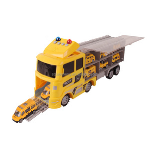 Hot Selling trailers Transport Container engineering vehicle Sliding Toy Cars Diecast Toys set for kids