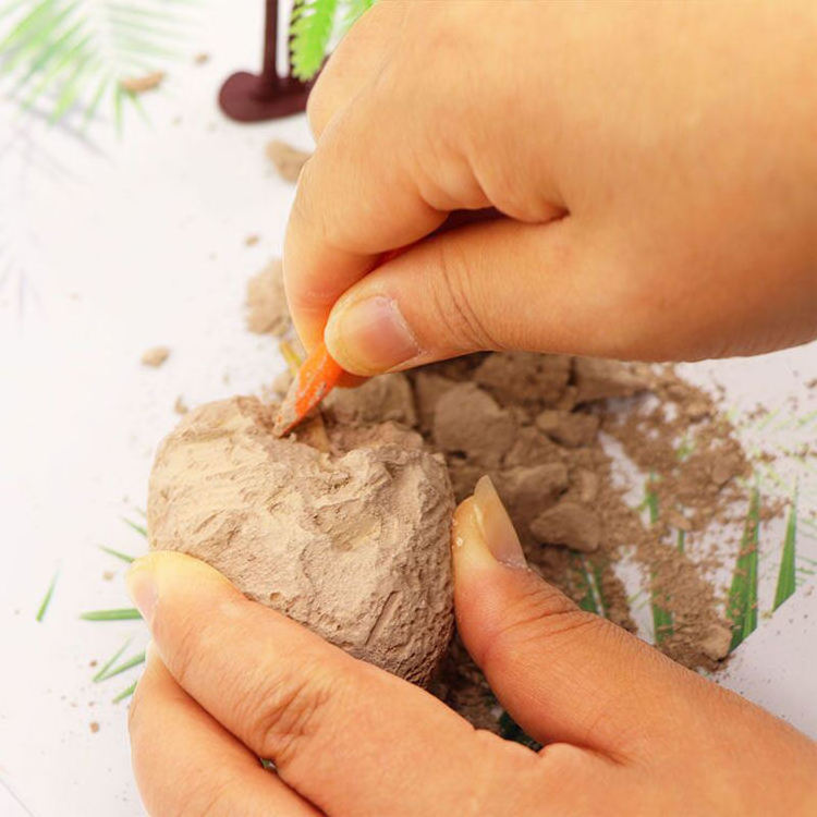 Popular plastic dino DIY archaeology fossil dinosaur eggs digging toys for kids