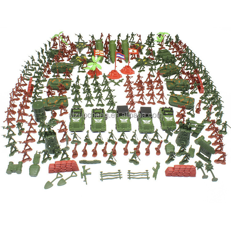 307pcs medieval ww2 soldier army action figure small plastic injection molding soldier set for Children