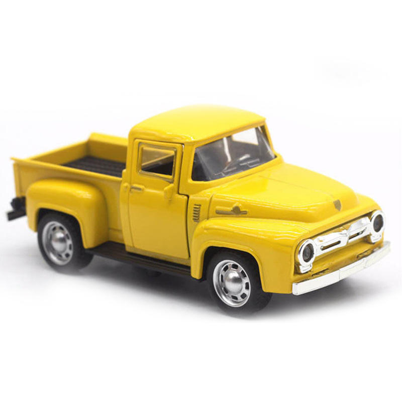 New arrival 1:32 ford pickup car toy alloy pull back sound Christmas gift iron car toys Retro classic diecast Pickup Truck toys