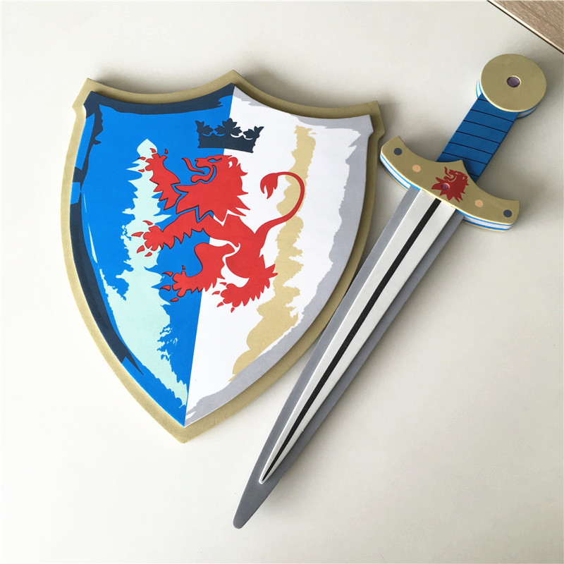 Safety realistic soft pirate anime EVA foam sword and shield set for kids cosplay