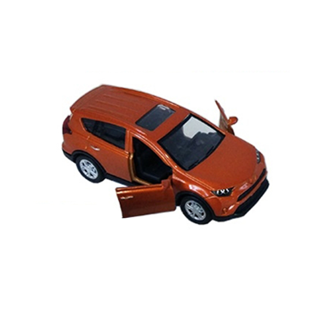 Wholesale diecast toy door open light pull back metal Toyota RAV4 friction toy vehicle