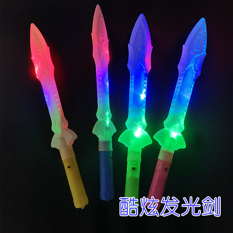 Wholesale cheap realistic light up axe mace led flashing toy swords for kids