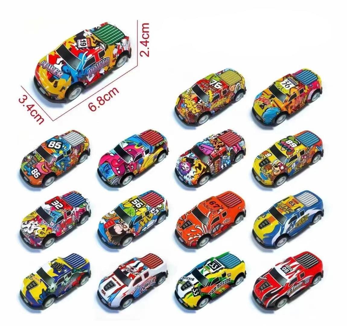 Low MOQ 70pcs mini metal cars pull back small Alloy diecast cars toy set with storage box