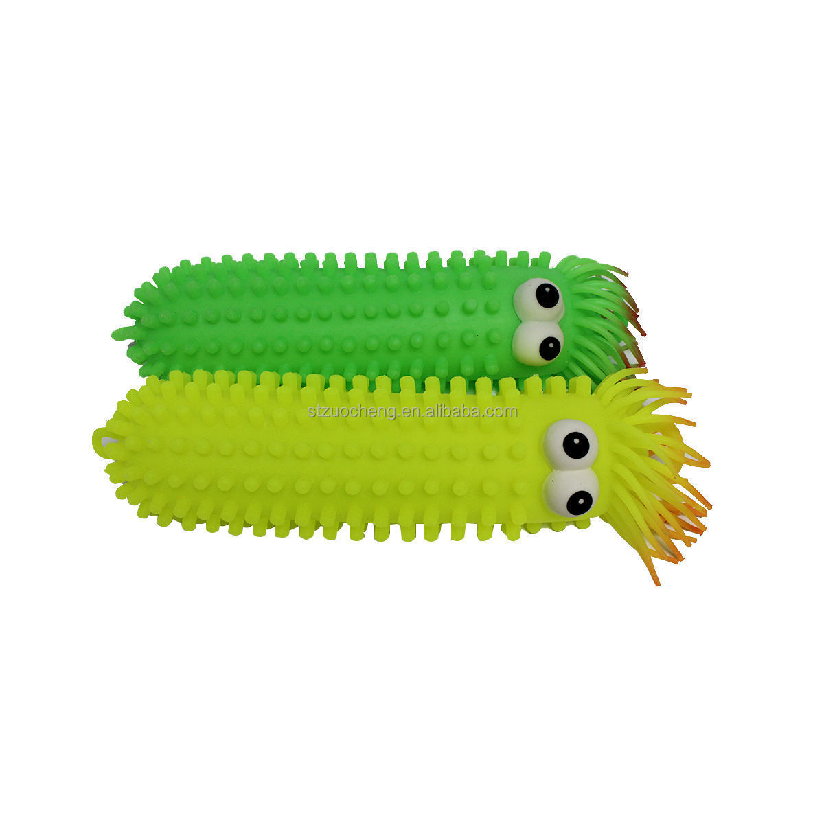 Newest Arrival 13 inches long hair 3D eyes stress relief venting toy flashing lighting puffer ball for kids