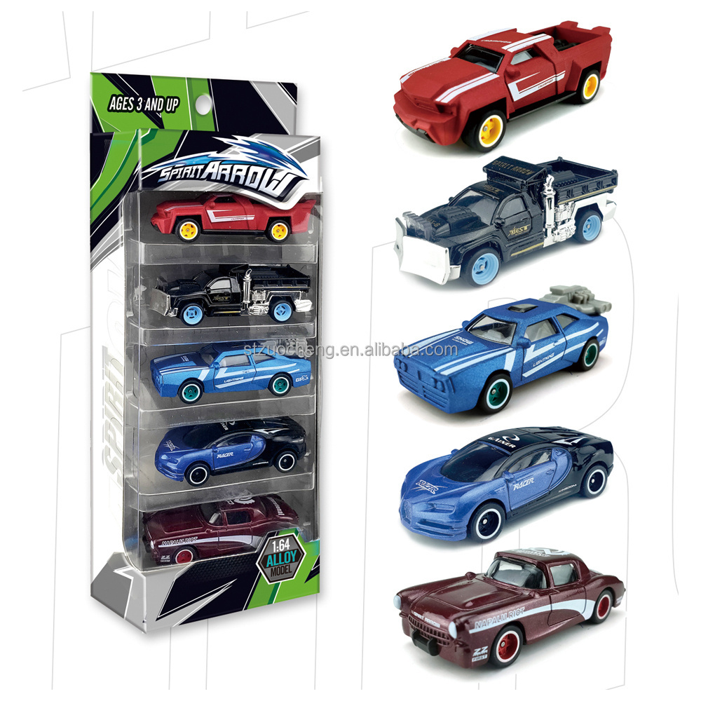 High quality 1:64 Hot Free Wheel 5pcs Slide Alloy pocket toys Vehicle diecast Cars Toys