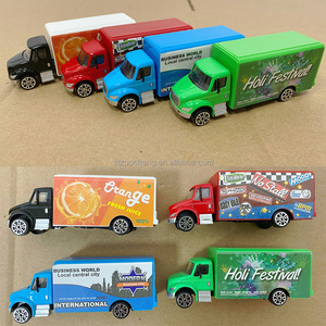 Hot Selling 1:55 Customized logo Simulation miniauto sliding toy truck alloy van Diecast car toy For business gift