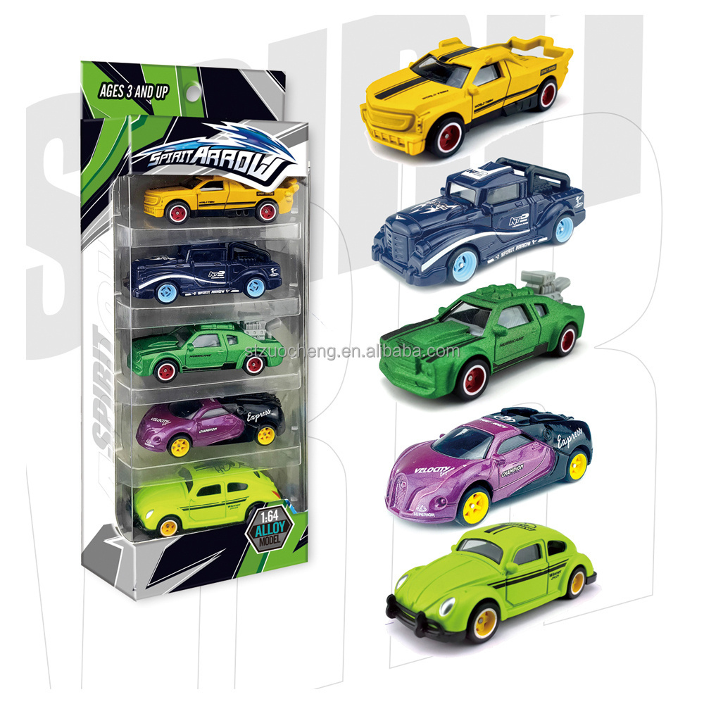 High quality 1:64 Hot Free Wheel 5pcs Slide Alloy pocket toys Vehicle diecast Cars Toys