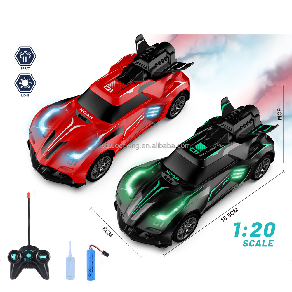 Wholesale 1:20 electric stunt radio control light spray racing car toys rc drift car for kids